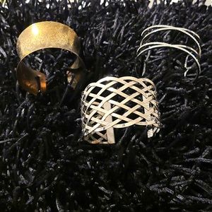 3 cuff bracelets